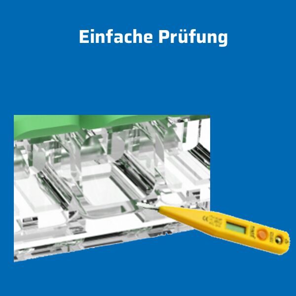einfache Prüfung Dosenklemme Lüsterklemme