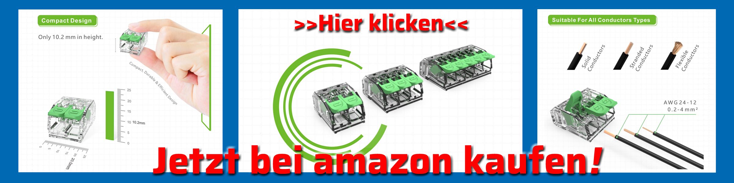 DG221 DEGSON DGBSC Kabelverbinder Wago Klemme Verbindungsklemme mit Hebel Elektroinstalation Dosenklemme Abzweigdosenklemme Abzeigdose