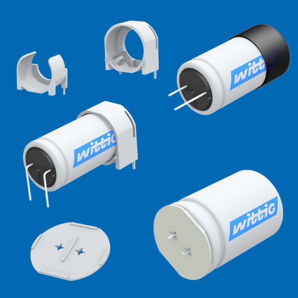 Elko holder Capacitor holder Insulating cap Insulating washer Capacitor holder Capacitor holder Capacitor fixation